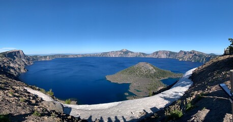 Crater Lake National Park, Oregon. Crater Lake National Park is in the Cascade Mountains of southern Oregon. It’s known for its namesake Crater Lake, formed by the now-collapsed volcano, Mount Mazama.