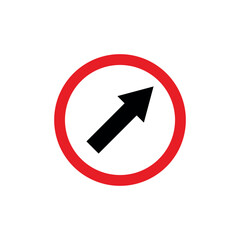 Circle Traffic Sign, Road Sign Vector Template