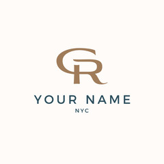 modern GR elegance luxury logo  - obrazy, fototapety, plakaty