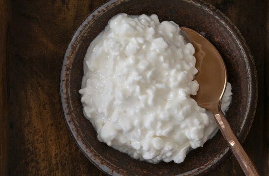 Cottage Cheese in a Bowl