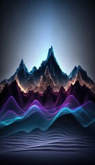 Mountain Range of Sound Waves: A Visual Symphony