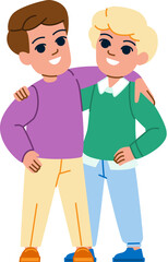 kid boy friend vector