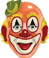 Vintage Circus Clown Face