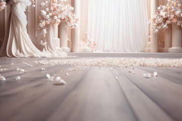 Wedding luxury background. Illustration AI Generative.