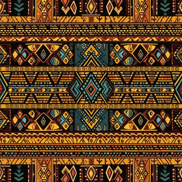 African tribal pattern. Illustration Generative AI.