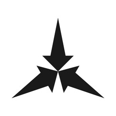 Obraz premium Three Inward Pointing Bursting Arrows Icon