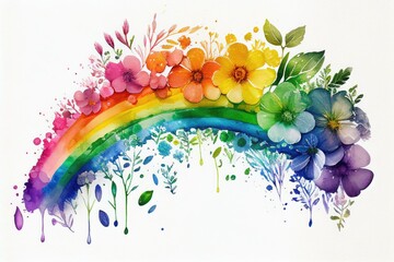 Creating a Vibrant Rainbow with Natural Flower Pigments: A Colorful Display of Nature's Beauty