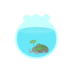 empty aquarium flat design style with good quality
