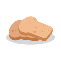 slice of bread flat design style with good quality