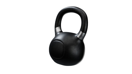 Black kettlebell with silver inlays