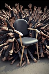 A Chair Made of Hands: A Surrealistic Display of Limbs and Fingers