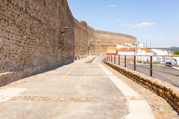 the castle wall of Galisteo town, province of Cáceres, Extremadura, Spain