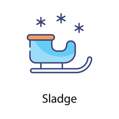 Sleigh icon. Suitable for Web Page, Mobile App, UI, UX and GUI design
