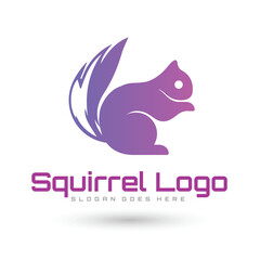 squirrel ran and jumped logo vector