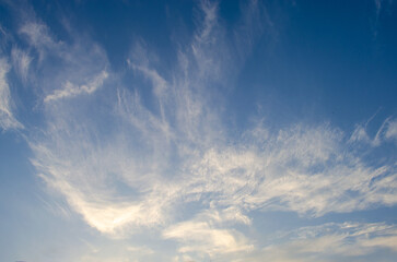 cumulus beautiful white clouds on a blue sky