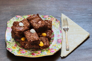 Easter chocolate brownies.