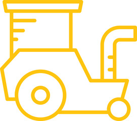 tractor line icon