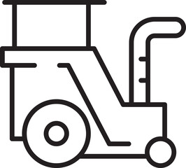 tractor line icon