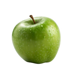 green apple isolated on transparent background