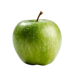 green apple isolated on transparent background