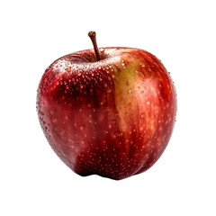 red apple isolated on transparent background