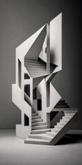 Interwoven Concrete Stair Structures in a Striking Superimposed Design