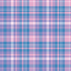 Seamless pattern in unusual lilac, dark blue and pink colors for plaid, fabric, textile, clothes, tablecloth and other things. Vector image.