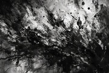 Naklejka premium monochromatic tree painting. Generative AI