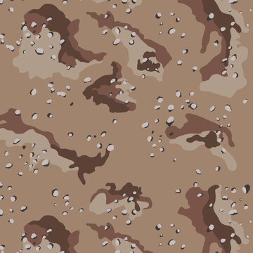 Seamless DBDU Chocolate Chip Desert Camouflage Pattern
