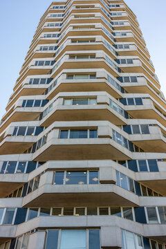 No.1 Croydon. A popular land mark in Croydon UK.  Designed by Richard Seifert the formal NLA Tower was originally called "the tree penny bit building". Shot 4 April 2023.