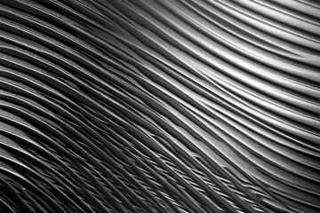 Obraz premium abstract black and white wavy lines. Generative AI