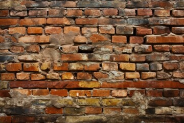 Obraz premium brick wall with a circular hole in the center. Generative AI