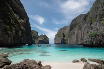 Fototapeta premium Maya Bay Thailand, generative artificial intelligence