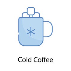 Cold Coffee icon. Suitable for Web Page, Mobile App, UI, UX and GUI design