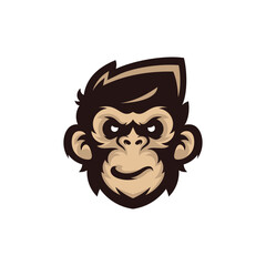 Head Monkey Mascot logo template Vector. Creative Monkey Logo Vector