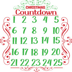 Christmas Countdown Svg