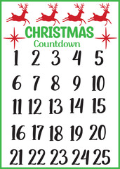 Christmas Countdown Svg