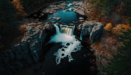Fototapeta na wymiar Capturing the Serene Beauty of Salmon Falls in Massachusetts through Long Exposure Photography