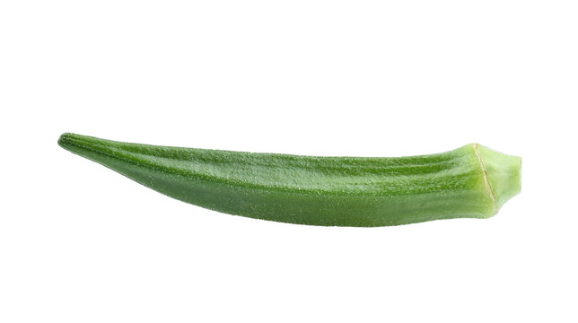 fresh okra isolated on a white background o. trasparent.