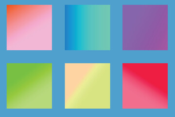 Fototapeta na wymiar Set of colorful gradient backgrounds. You can use it social media posts, posters, covers, advertise projects.