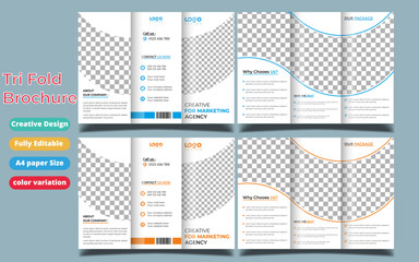 modern trifold business brochure template