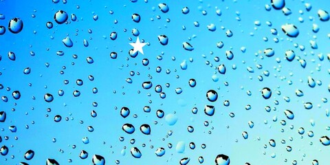 Fototapeta na wymiar water drops on glass