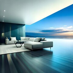 luxus Wohnung mit freiem offnen Wohnraum and der Nordsee