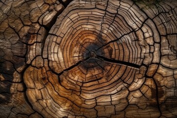 Fototapeta premium clock embedded in a tree trunk. Generative AI