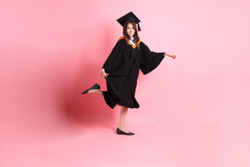 Girl with Graduation Gown