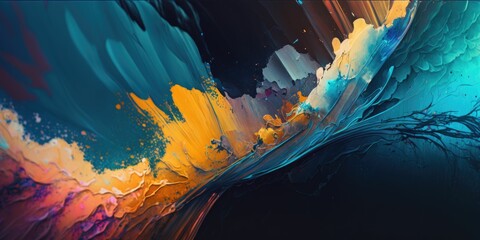 Mindful Abstraction: A Cinematic Concept Art in Vibrant Hues