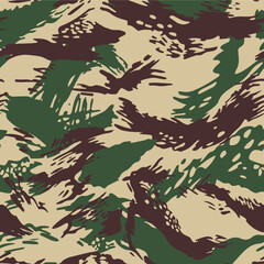 Seamless Brushstroke Woodland Camouflage