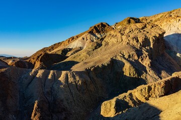 Sunny view of the landscape of the colorful Artist Drive