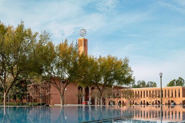 Sunny view of the campus of the University of Southern California