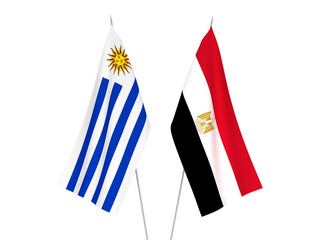 Egypt and Oriental Republic of Uruguay flags